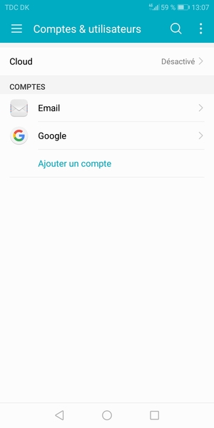 Sélectionnez Google
