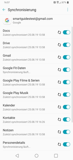 Ihre Daten werden synchronisiert