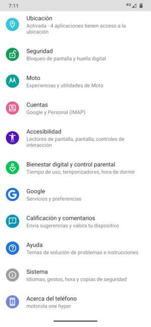 Desplácese y seleccione Sistema