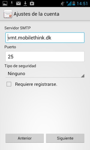 Desmarque la casilla de verificación Requiere registrarse. y seleccione Siguiente