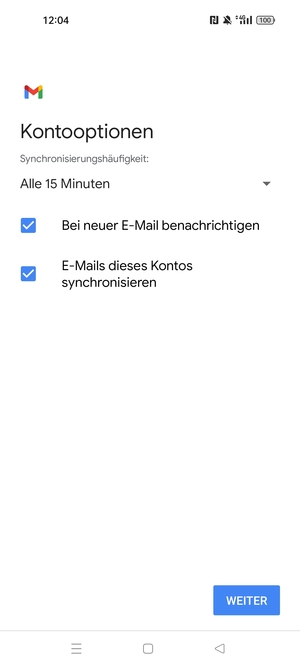 Wählen Sie Weiter