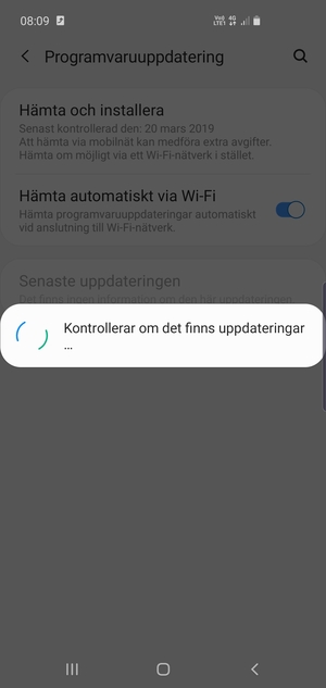 Vänta på att sökningen avslutas