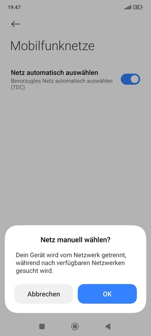 Wählen Sie OK