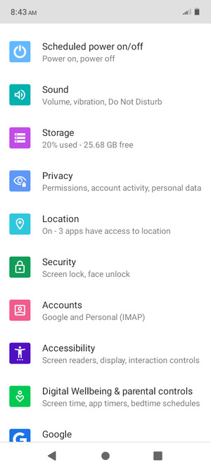 Scroll to and select Location