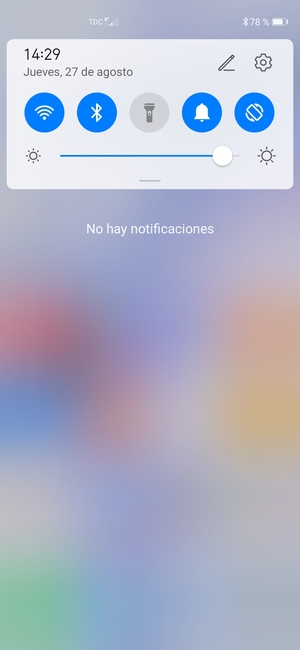 Deslice hacia abajo el menú superior de nuevo