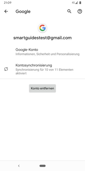 Wählen Sie Kontosynchronisierung