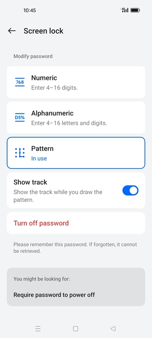 Your phone is now secure with a screen lock