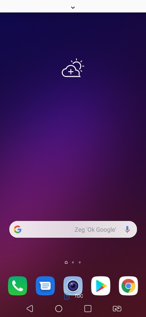 Schuif naar beneden in het bovenste menu