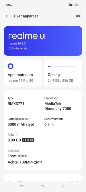 Selecteer realme UI