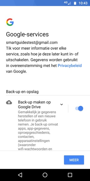 Selecteer MEER