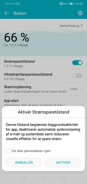 Vælg AKTIVER