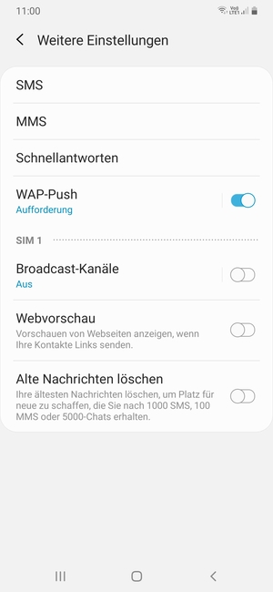 Wählen Sie SMS
