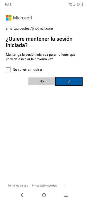 Seleccione la opción deseada
