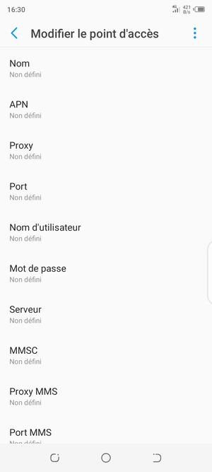 Saisissez les informations MMS