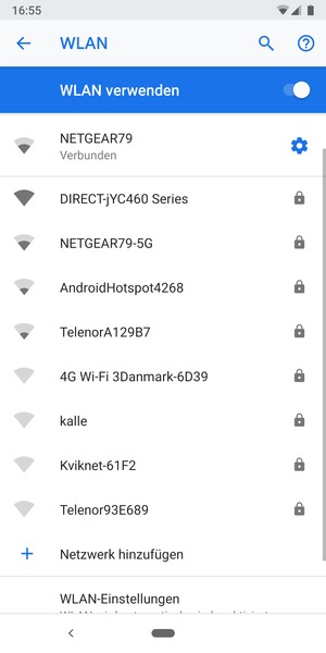 Sie sind nun mit dem WLAN-Netzwerk verbunden