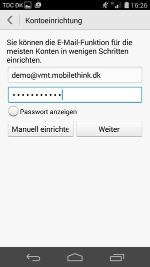 Geben Sie Ihre E-Mail-Adresse und Ihr Passwort ein. Wählen Sie Weiter