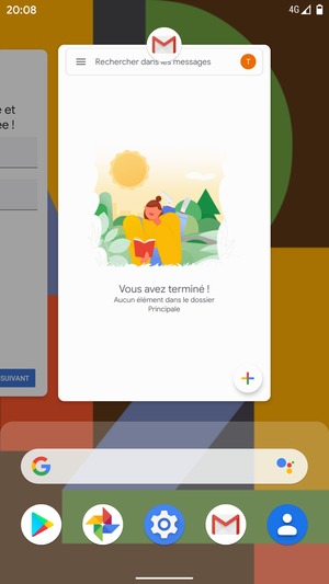 Faites glisser les applis vers le haut pour les fermer