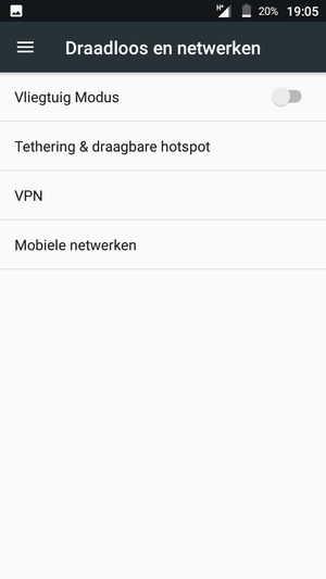 Selecteer Mobiele netwerken