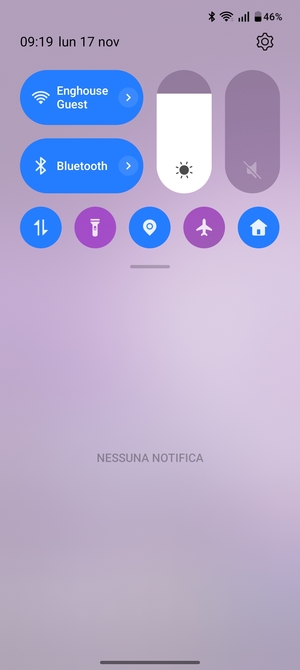 Scorri nuovamente verso il basso il menu in alto