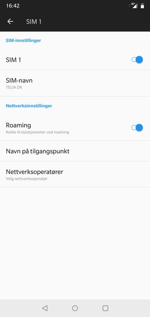 Slå Roaming på eller av