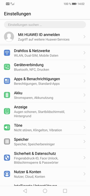 Wählen Sie Akku