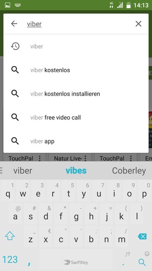 Geben Sie den Namen der App ein und wählen Sie Suchen