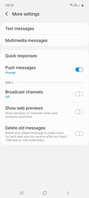Select Text messages