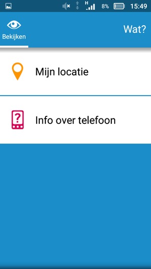 Scroll naar en selecteer Info over telefoon