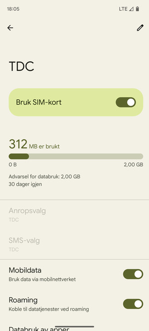 Slå Roaming på eller av
