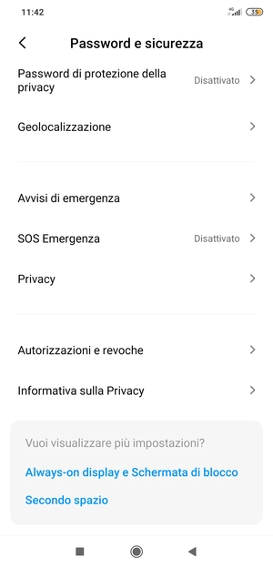 Seleziona Privacy