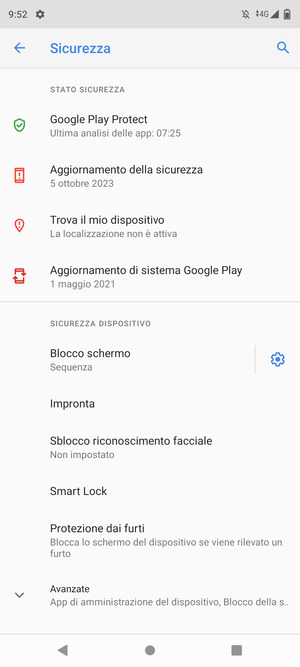 Il tuo telefono è ora protetto dal blocco schermo