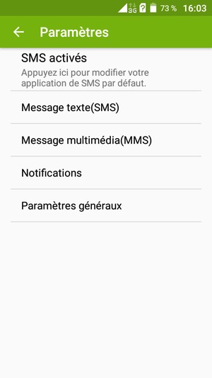 Sélectionnez Message texte(SMS)