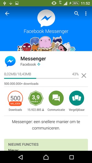 Wacht tot het installatieproces beëindigd is