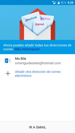 Seleccione IR A GMAIL