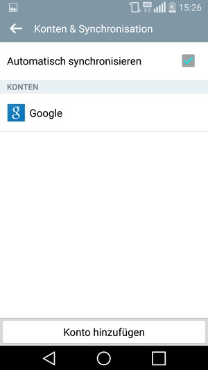 Wählen Sie Google