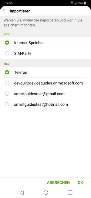 Wählen Sie SIM-Karte