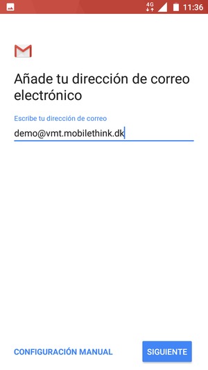 Introduzca su Dirección de correo electrónico y seleccione SIGUIENTE