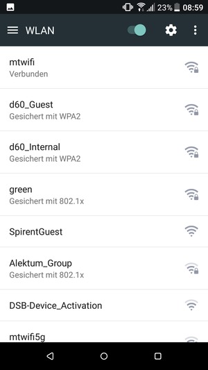 Sie sind nun mit dem WLAN-Netzwerk verbunden