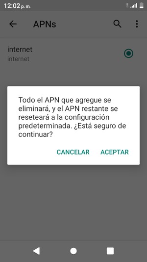 Seleccione ACEPTAR