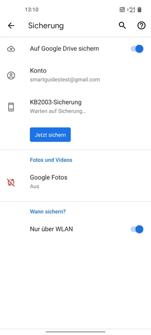 Wählen Sie Konto