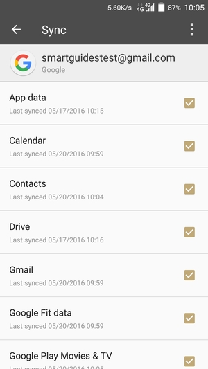 Make sure Contacts is selected