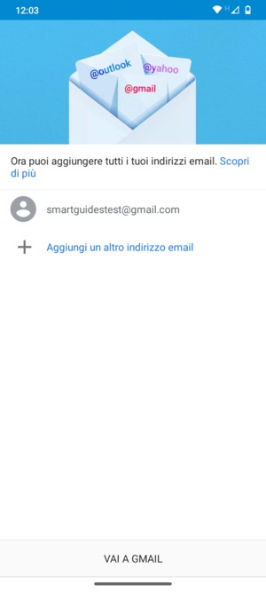 Seleziona VAI A GMAIL