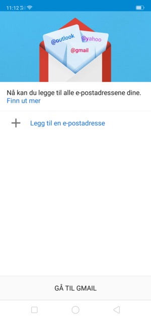 Velg Legg til en e-postadresse
