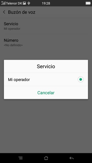 Seleccione Mi operador