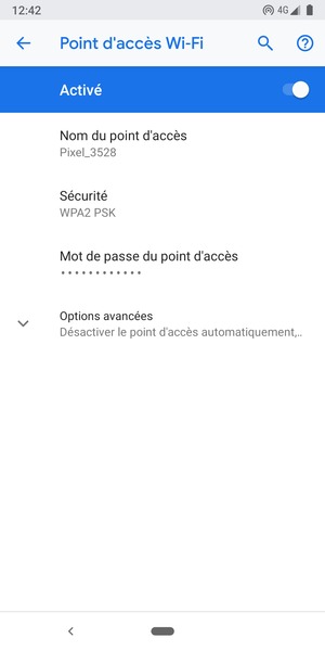 Votre téléphone est maintenant configuré pour être utilisé comme modem