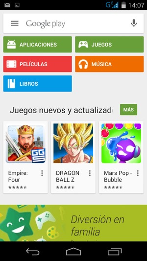 Seleccione la barra de Búsqueda