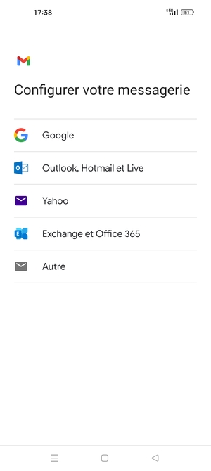 Sélectionnez Google