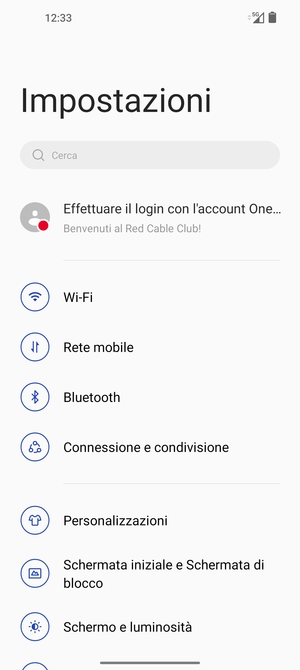 Seleziona Rete mobile