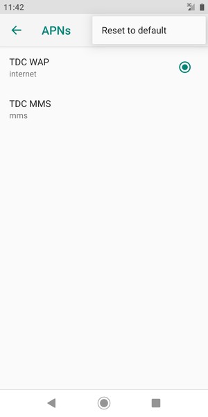 Select Reset to default