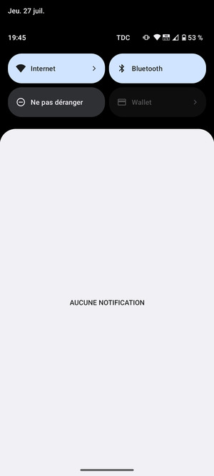 Déroulez à nouveau le menu du haut
